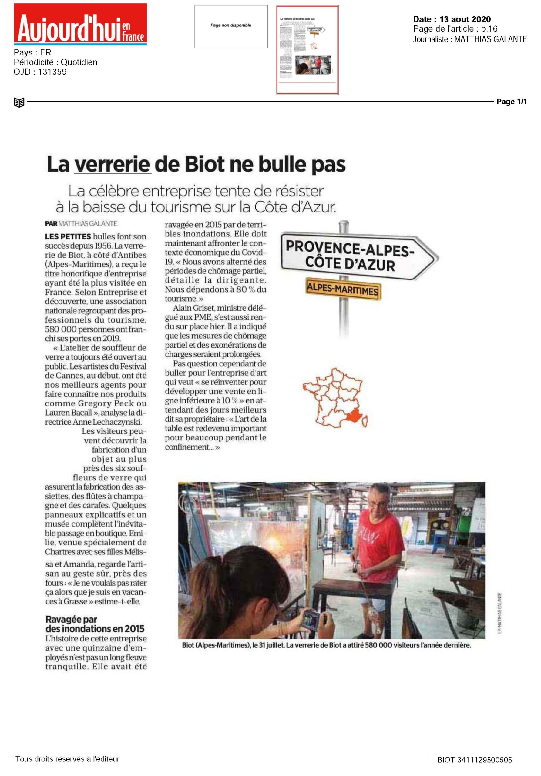 AUJOURD’HUI en France