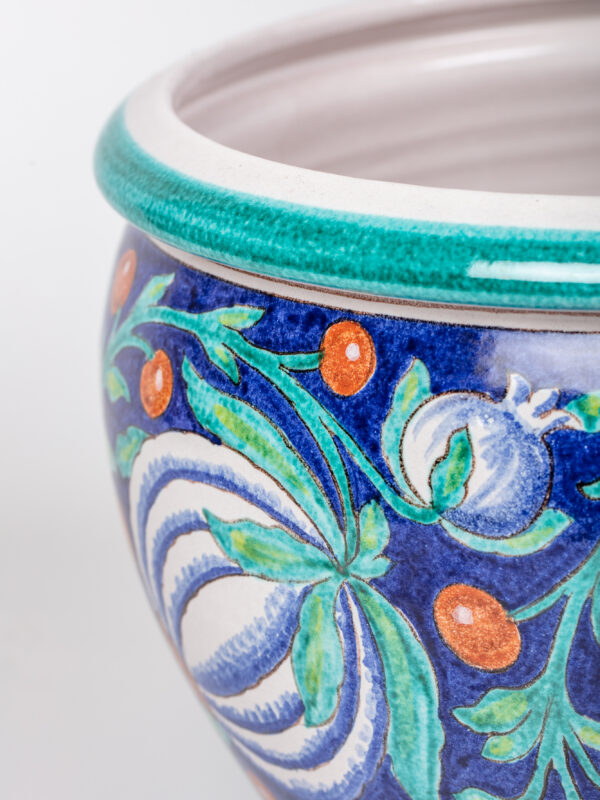 Blue Pomegranate Planter XSM