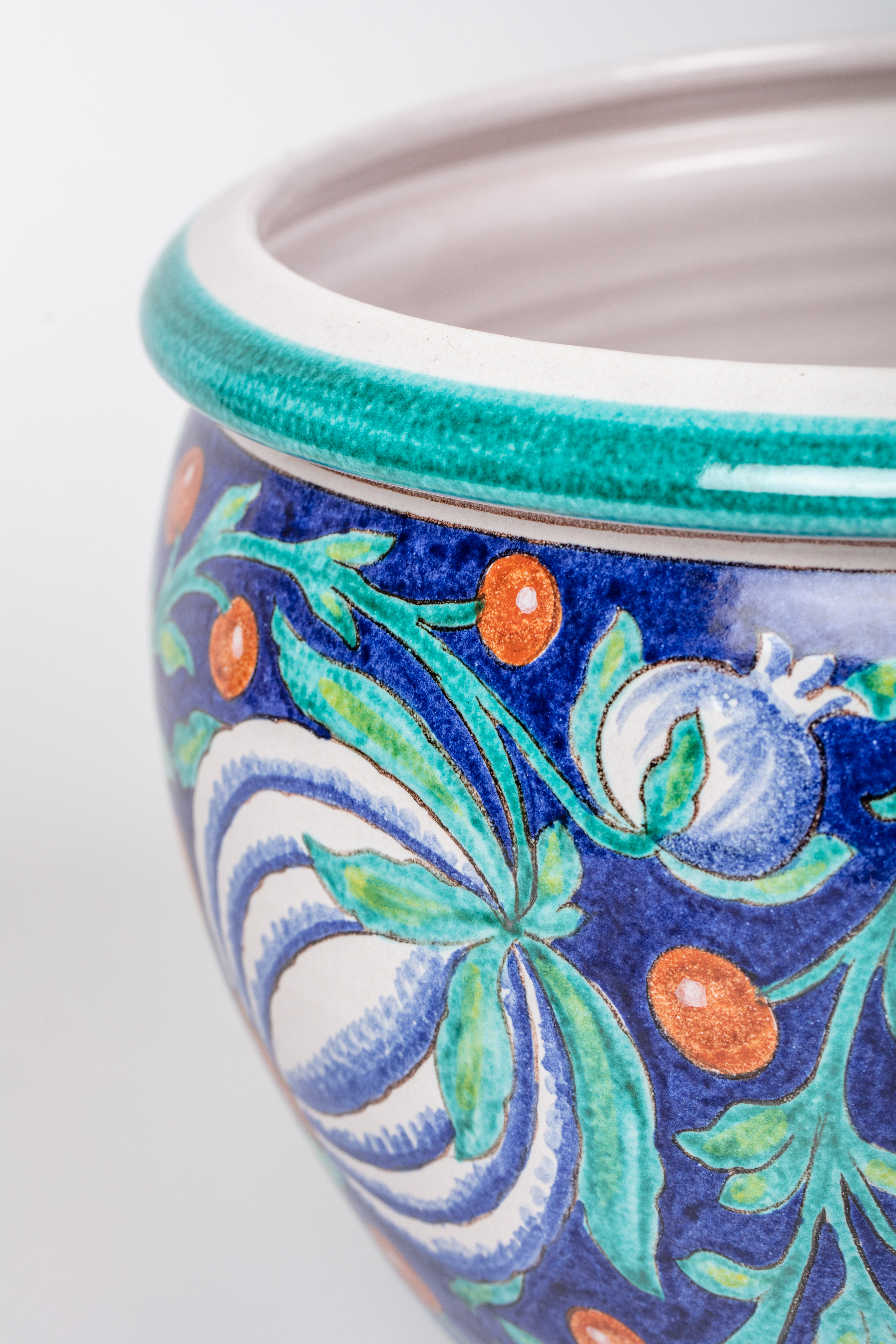 Blue Pomegranate Planter XSM